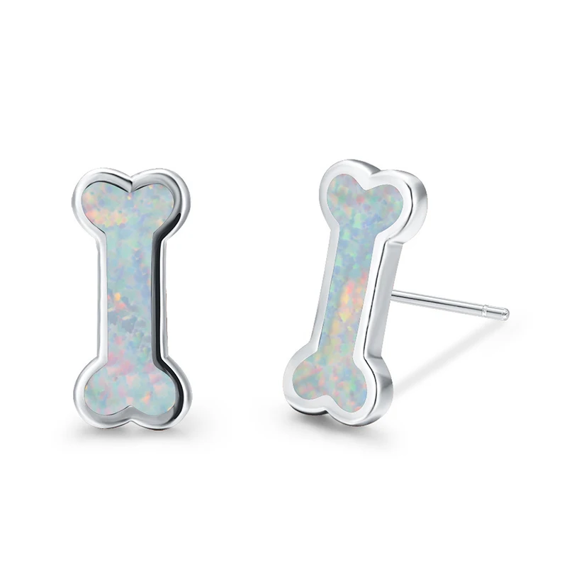 Carofeez 2025 Bohemian Little Bone Stud Earrings for Women Party Girl Gift Fashion Jewelry Cute Imitation Opal Earrings