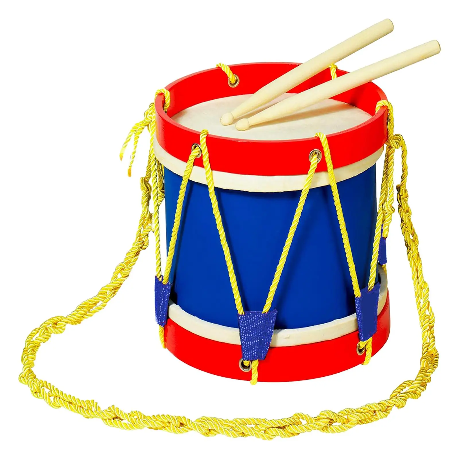 Kids Marching Drum Enhance Fine Motor Skills Boys Girls Gift Practice Hand Eye Coordination 22cm for School Family Kindergarten