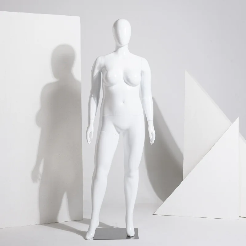 

Large size model clothing store electroplating women's full body fat model props women's clothing platform display stand fake hu