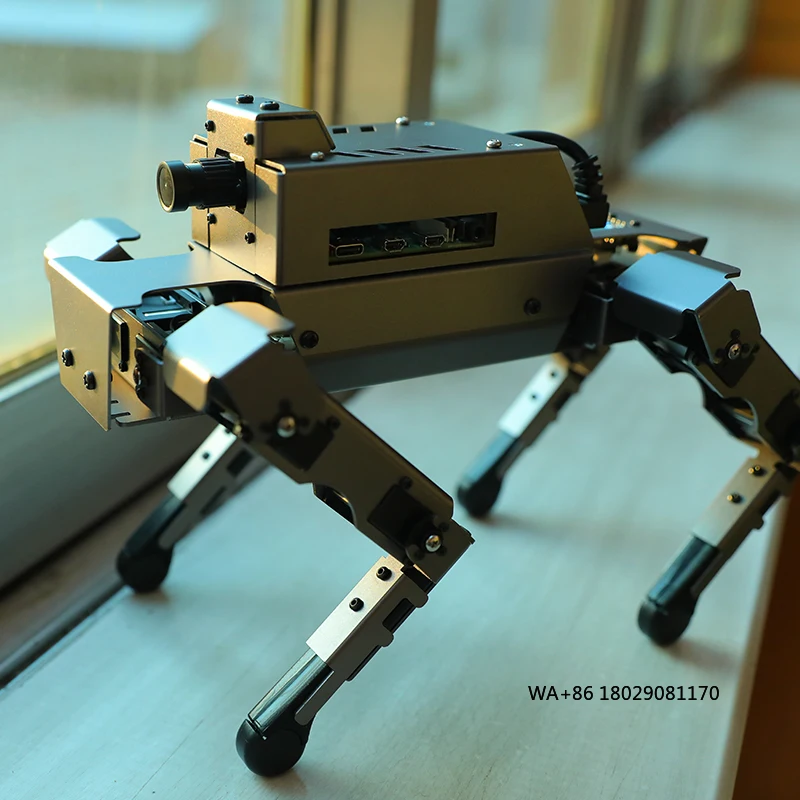 

DOGZILLA S1 with AI Vision for Raspberry Pi 4B Support Python Programming 12DOF Desktop Metal Robot Dog Bionic