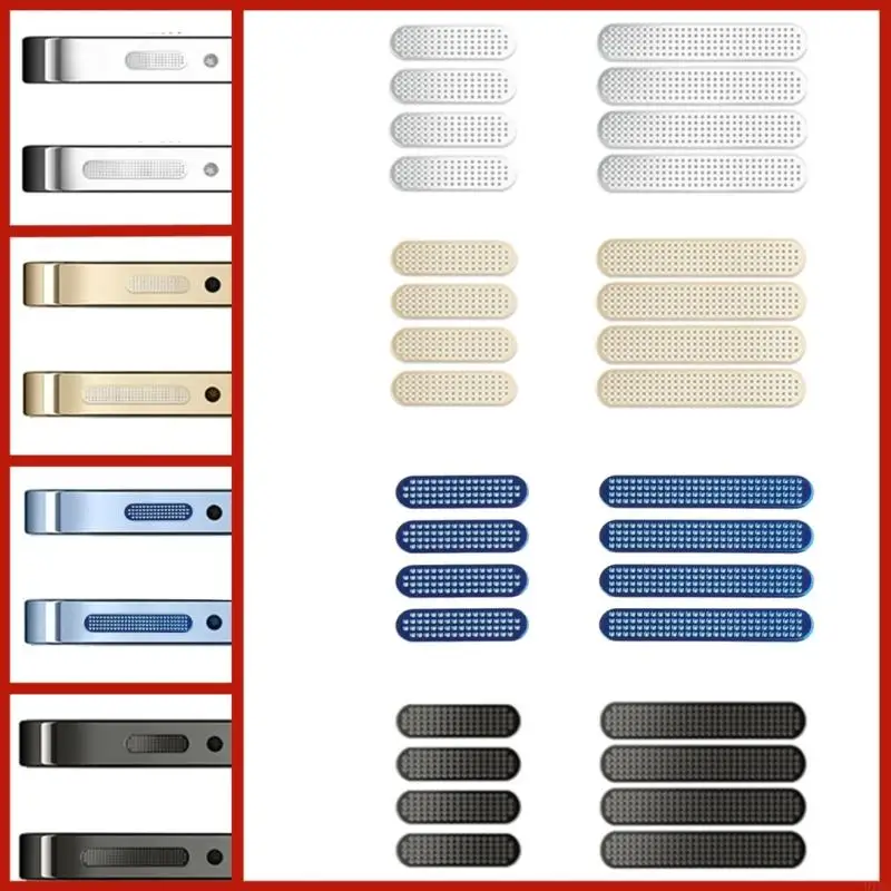 918C 8 Cái Loa điện thoại kim loại đa năng Miếng dán lưới chống bụi cho 13 12 11Pro