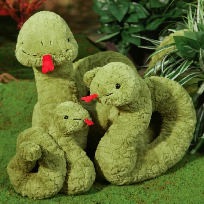 

Jellycat Лидер продаж, милая зеленая плюшевая кукла Стиви, змея, успокаивающая кукла, украшение для комнаты, подарок на день рождения для детей