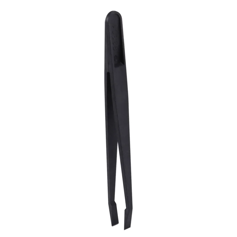 

AB46-25 Pcs Manual Tool Black Plastic Flat Tip Anti-Static Tweezer 12Cm Long