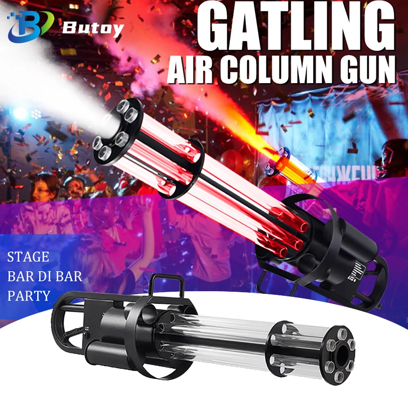 Nueva pistola de columna de aire de dióxido de carbono, pistola de humo de atmósfera RGB luminosa Led de mano, pistola de hielo seco para Bar, boda, fiesta de espectáculo de negocios