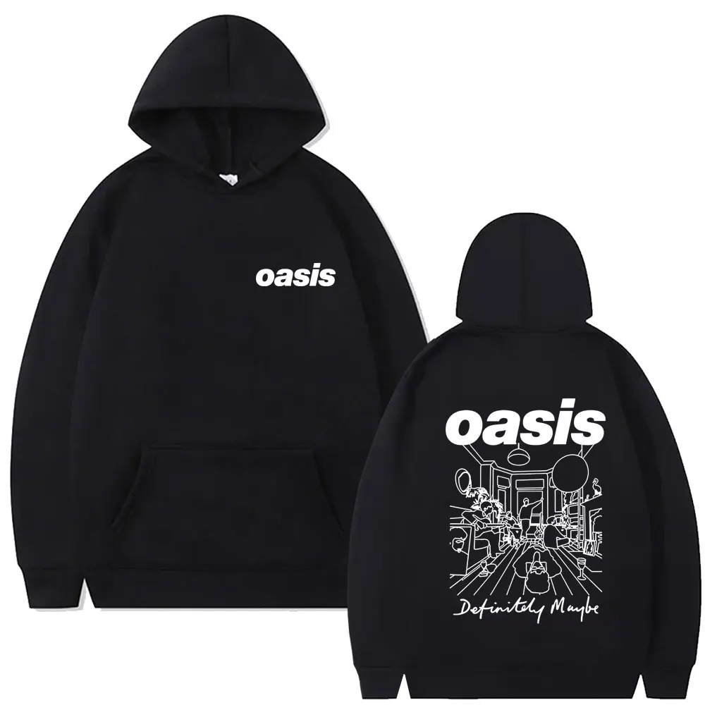 

Rock Band O-Oasis Definitely Maybe Album Graphic Hoodie Men Women Gothic Casual Fleece Cotton Hoodies Male Fashion Streetwear