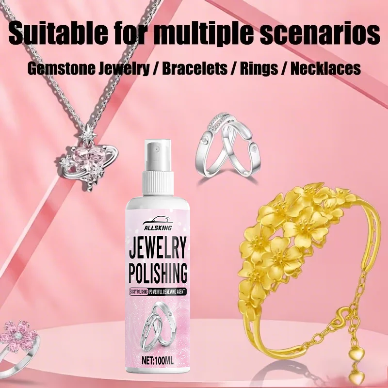 Professional 100ml Silver Cleaning Liquid Jewelry Care Solution Restore Shine No Damage
