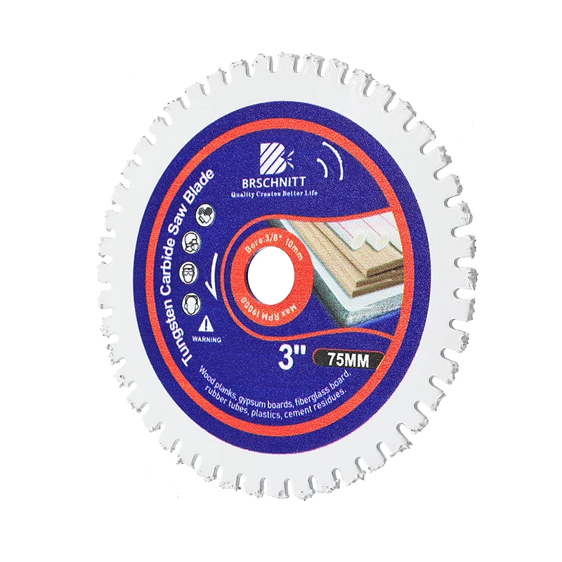 BRSCHNITT Holzbearbeitungssägeblatt 1 Stück Hartmetall-Lötflug für Holz mit Nagel, Gummi, Kunststoff, Schneidscheibe, Durchmesser 75/100/115/125mm – Detail 6