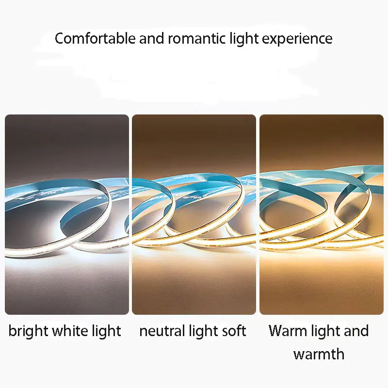 5M 320LEDs COB LED Light Strip 12V LED Neon Light ความหนาแน่นสูง Linear Lighting COB LED LIGHT