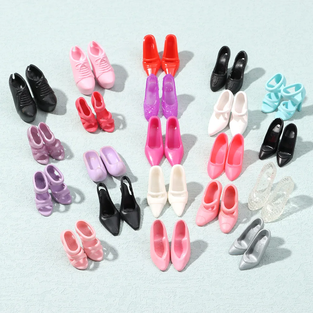 30CM Doll Shoes Plastic Fashion High Heels Female Roman Sandals 1/6 Dolls Boot Foot Length 2.2cm Dolls Accessories Kids Toys