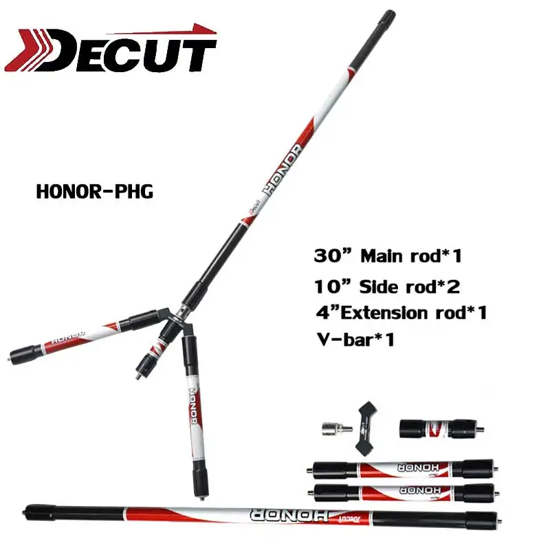 

DECUT-HONOR Carbon Stabilizer Balance Rod Main-Bar Side-Bar Extend-Bar V-Bar Recurve Compound Bow Hunting Shooting Archery