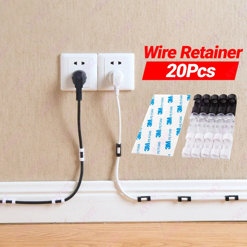 No-punch Cable Manager, Wall Sticker, Traceless Wire Storage, Fixed Self-adhesive Wire Clip, Network Cable Routing Artifact