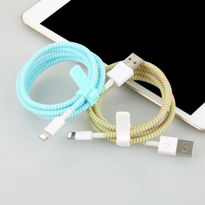 USB 충전용 케이블 보호대 와인더, 데이터 케이블 와이어 보호 커버, 데이터 코드 보호대 케이블 정리함, 1.5m