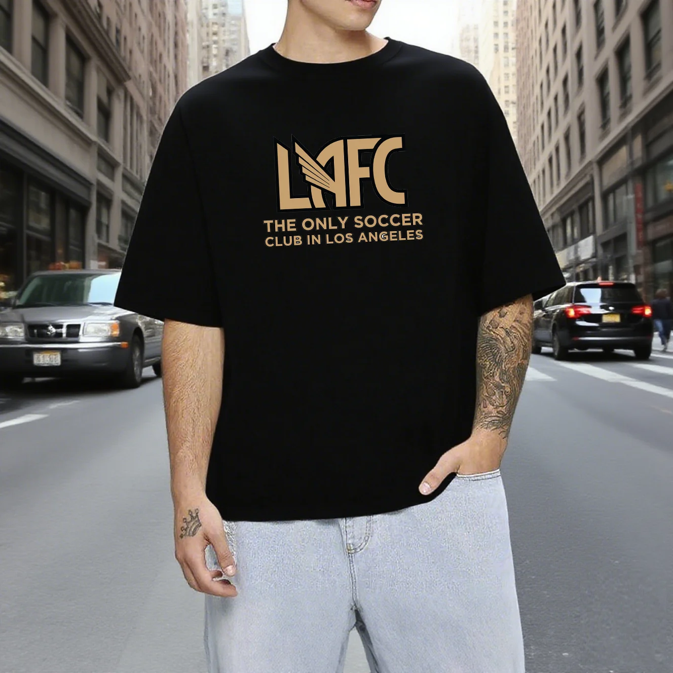 

Man Clothes 100% Cotton Graphic T-Shirts L-Lafc Print Summer Tops Y2k Camisetas Ropa Hombre Short Sleeve Tees Homme Streetwear