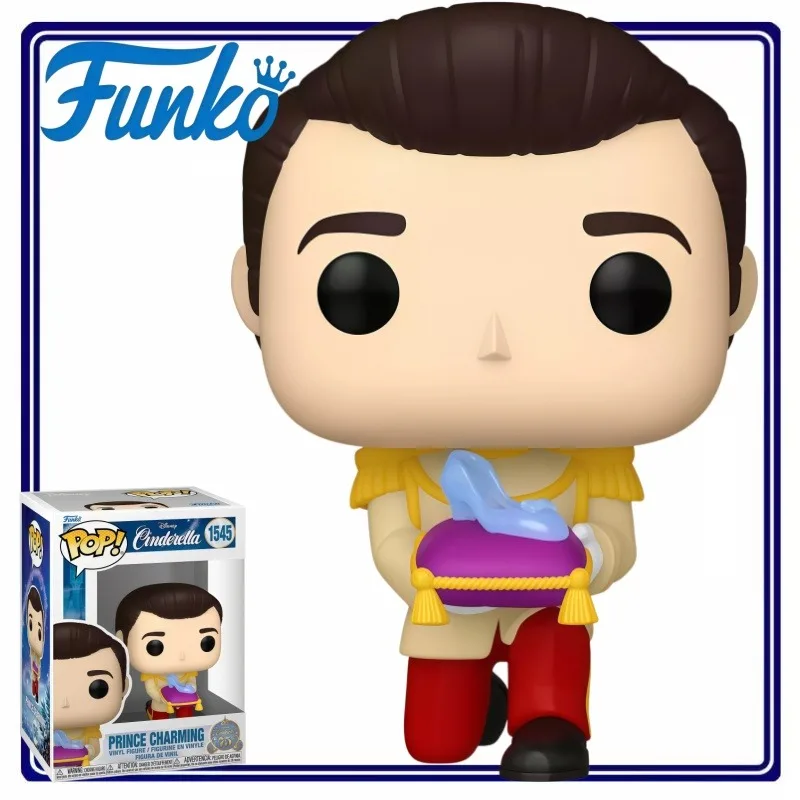 Figura Coleccionable de Vinilo FUNKO POP Disney Classic, Cenicienta y el Príncipe Encantador con Zapatilla de Cristal, Adorno de Escritorio, Regalo para Fanáticos de la Película