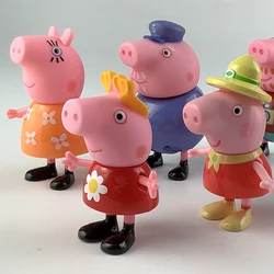 6 cm/8 cm Originele Peppas Pig Speelgoed Action Figure Mama en Papa George Familie Speelgoed Anime Speelgoed kinderen Vakantie Verjaardagscadeautjes