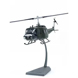 Diecast American UH-1ヘリコプター、合金静的飛行機モデル、収集可能なおもちゃ、ギフト、1:48スケール