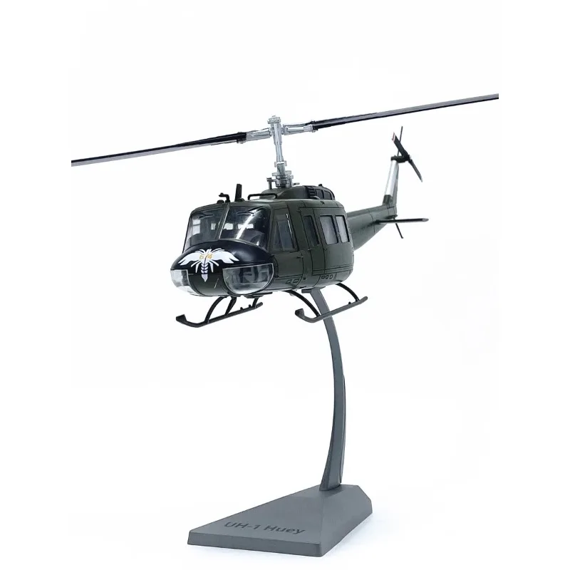 Diecast 1:48 Scale American UH-1 Huey Helicopter Simulation Alloy Static Aircraft Model Collectible Toy Gift