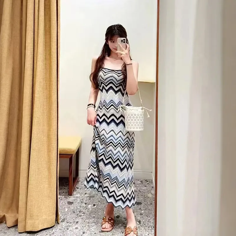 

Women's French Camisole Dress, Sleeveless Knit Vest Dress, Fashion Casual Dress, High Quality, Summer, New, 2025, y2k