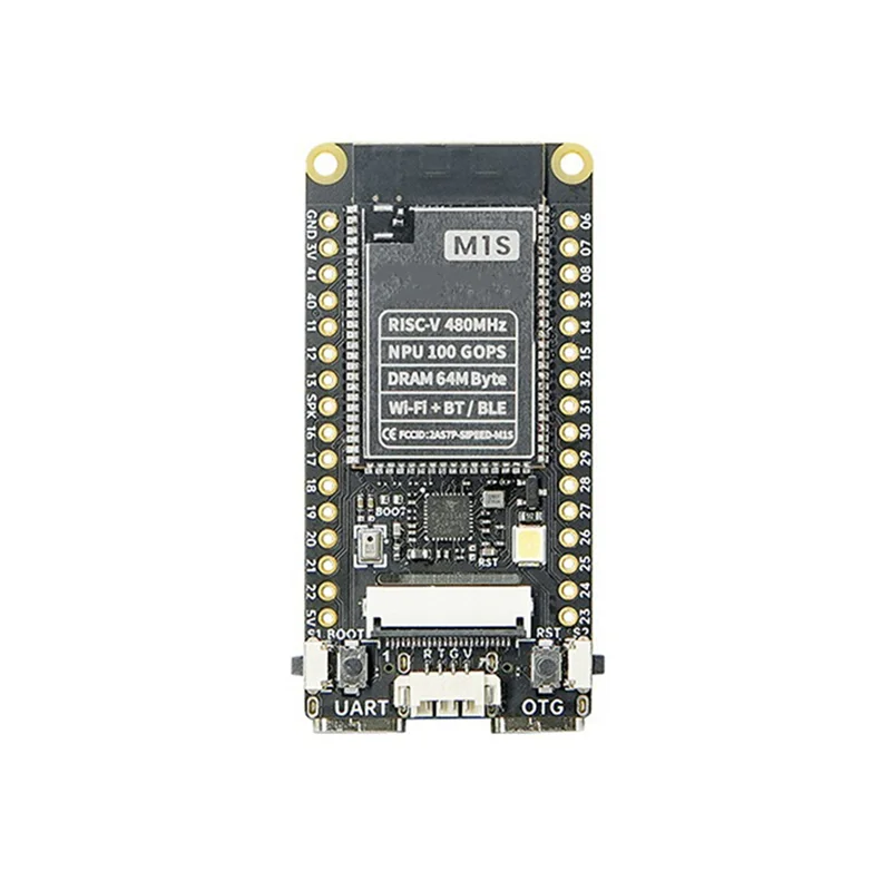 Для Sipeed M1S модуль BL808 RV64 480 МГц + RV32 320 МГц + NPU BLAI 100 ГБ 16 МБ SPI FLASH 2,4G WIFI/BT/BLE основная плата