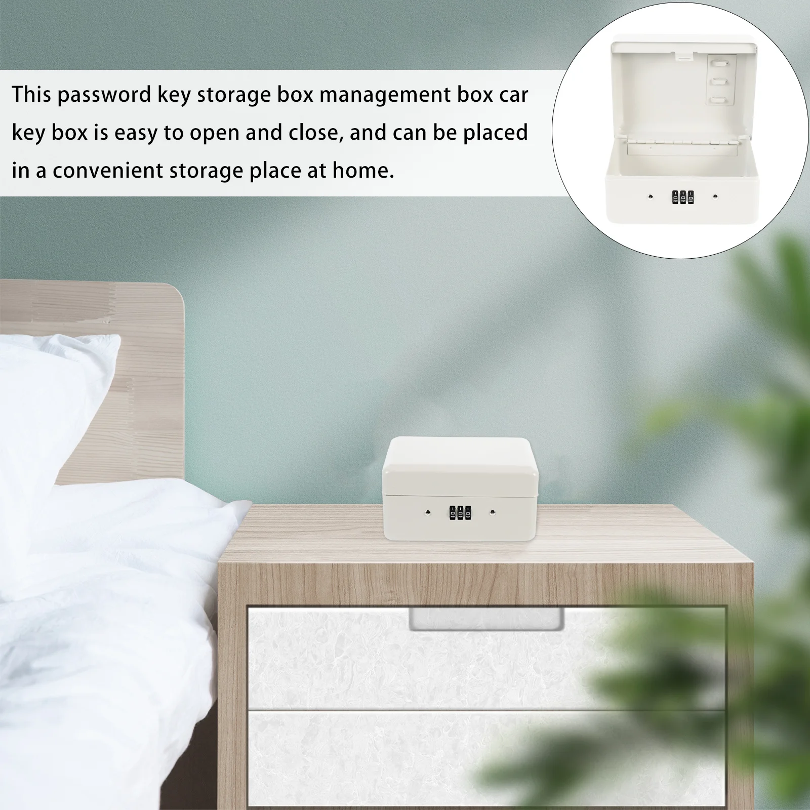 1Set كلمة المرور مفتاح اقفال الصناديق الحائط 6-فتحة الثقيلة مفتاح خزانة الأمن سعة كبيرة المنظم التخزين