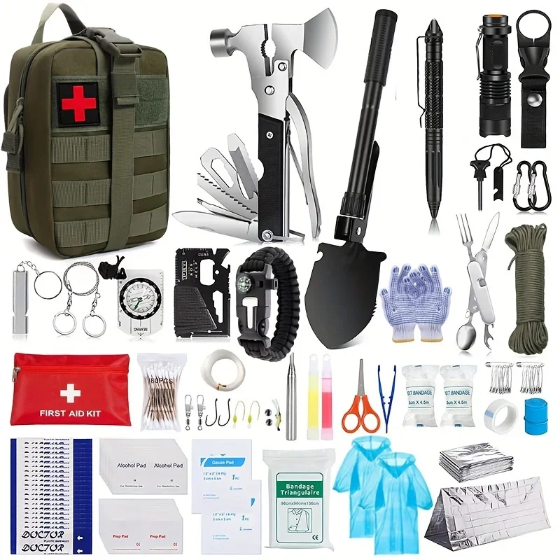 Survival First Aid Kit Survival Full Set Molle Outdoor Gear Emergency Kits Trauma Bag Camping Hiking IFAK Adventures Bag