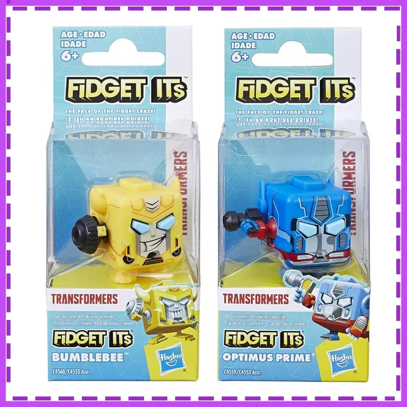 Hasbro Fidget Cube Transformers Bumblebee Optimus Prime PVC Christmas Gifts Original Anime Action Figure Model Toys