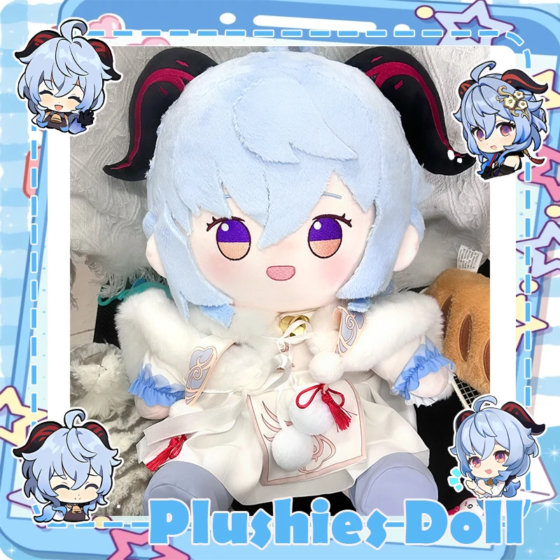 

Игра Genshin Impact Ganyu, плюшевая кукла, мягкая игрушка для сидения, плюшевые аниме, мультяшная мягкая фигурка, рождественские подарки, большой размер 40 см