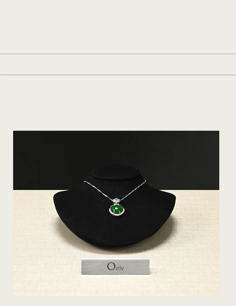 Oirlv Schmuck-Büstenständer für Halsketten, Mikrofaser-Mannequin-Halsmodell, Anhänger-Ketten-Präsentationshalter für Ladentheken und Schaufenster – Detail 8