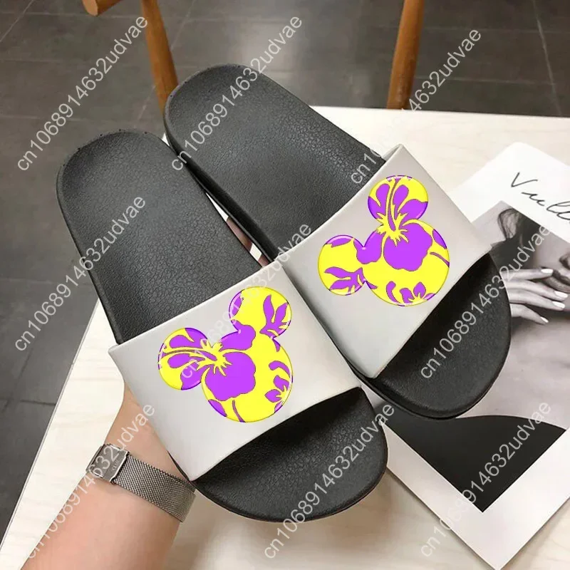 Women Cartoon Slippers Summer Indoor Slippers Cute Animal Beach Flip Flops Bathroom Home Slippers Non Slip Bathroom Home Slides