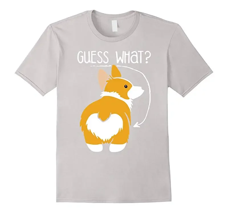 Funny Corgi Butt Dog. Dog Lovers Gift Mens T Shirt New 100% Cotton Short Sleeve O-Neck T-shirt Casual Unisex Top