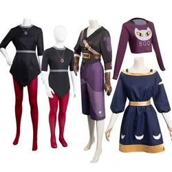 Adult/Kids Amity Cosplay Costume The Owl Cos House Fantasy Dress Earings Belt Outfits Halloween Carnival Party Disguise Suit