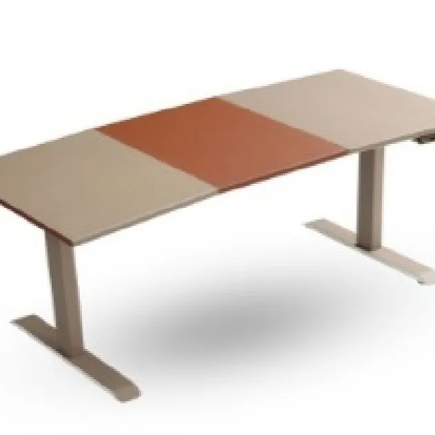 

Saddle leather electric lifting table smart computer table home office desk game e-sports table lifting