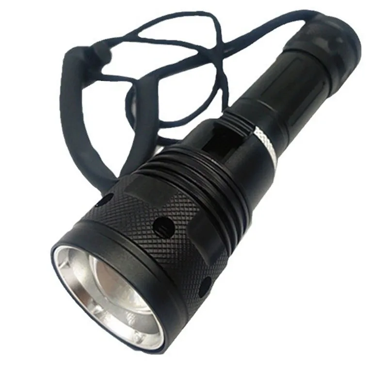 

30W LED Scuba Diving Flashlight Zoomable Dive Torch 1000lm Waterproof Underwater Submarine Lights for Under Water Deep Sea Cave