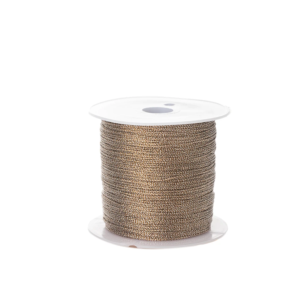 0,2mm/m Nylon Roségold Silber Perlen Faden Schnur Schnur für DIY Herstellung Armband Halskette hand gefertigte Makramee Bastel zubehör