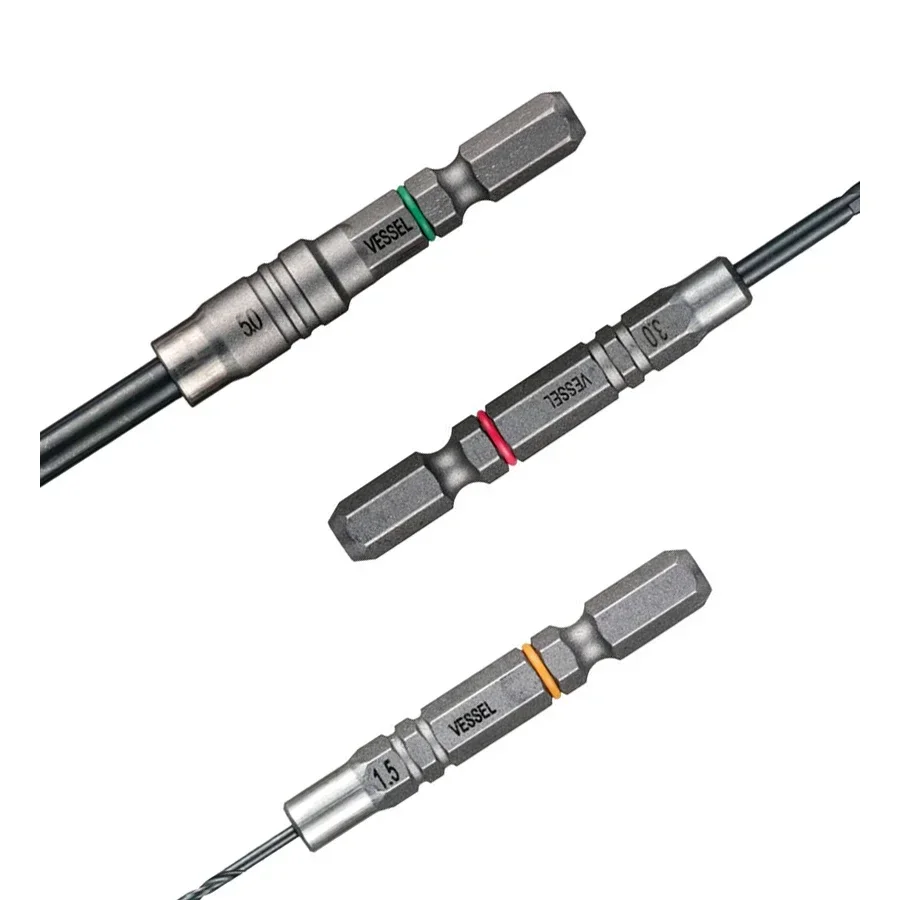 VESSEL AMD14S 14Pcs Cobalt Steel Twist Drill Bits Set JIS for Metal Wood Plastic with Storage Box