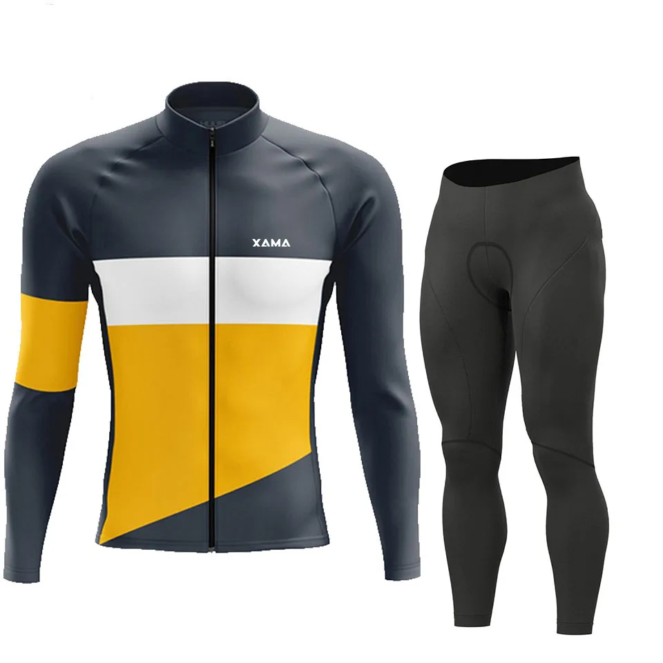 Conjunto de camiseta de ciclismo profesional, conjunto de manga larga para equipo, ropa de ciclismo, conjunto deportivo de ciclismo de carretera transpirable para hombre, pantalones MTB, conjunto de otoño