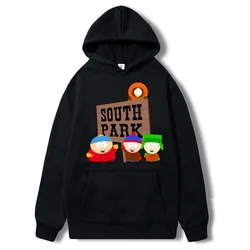 South Park Print Men Sudadera Con Capucha Hombre Design New Homme Sudaderas Para Hombre Black White Fashion Graphic Hoodies