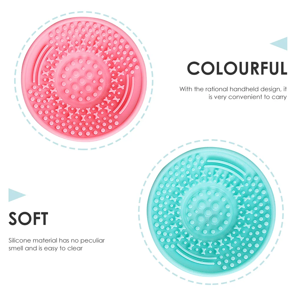 

3Pcs Makeup Brush Cleaning Mats Silicone Makeup Tool Cleaner Handheld Brush Washer for Deep Removal Beauty Tool Cleaner