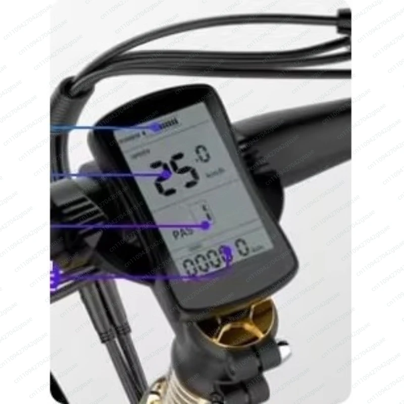Batería de Litio de 48V Universal Azul Kress LANKELEISI para Bicicleta Eléctrica S700, Medidor LCD de Cristal Líquido