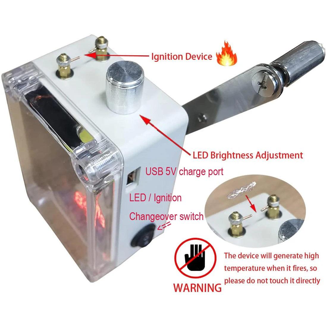 Портативный аварийный USB-зарядник с ручкой