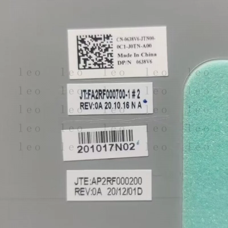 XX 0638V6 638V6 لديل انسبايرون 14 5493 P120G LCD الغطاء الخلفي الغطاء الخلفي الغطاء العلوي