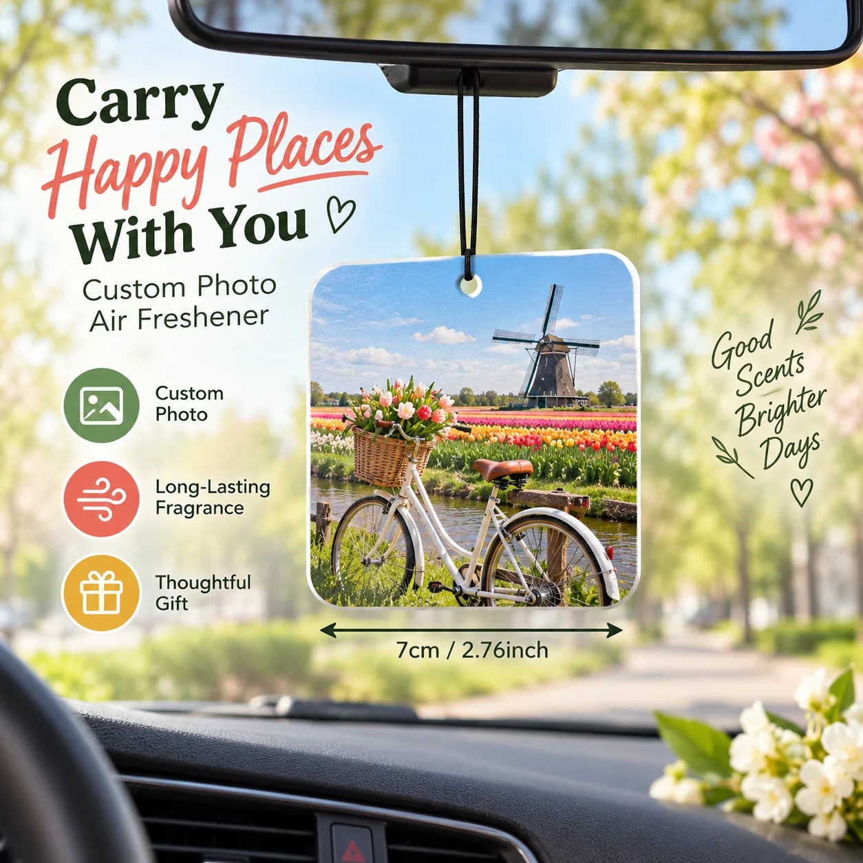 30pcs/Custom Logo Car Air Freshener Personalized Hanging Car Perfume
