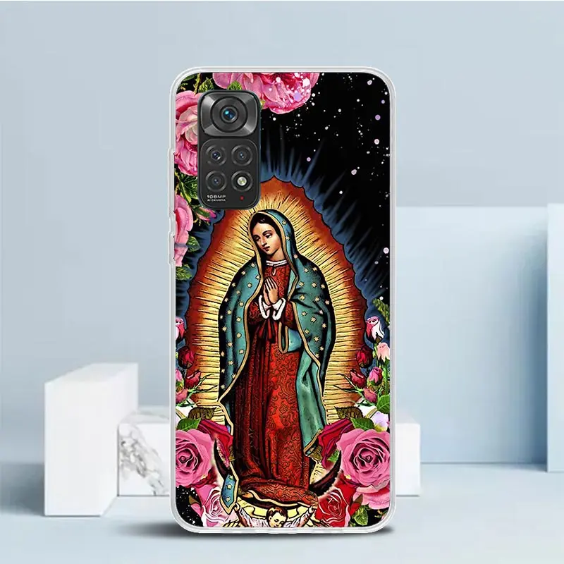 Virgin De Guadalupe Virgen Mary Phone Case For Xiaomi Redmi Note 13 12S 12 11S 11 11T 11E Pro Plus 10S 10 9S 9 8T 8 7 + Soft TPU