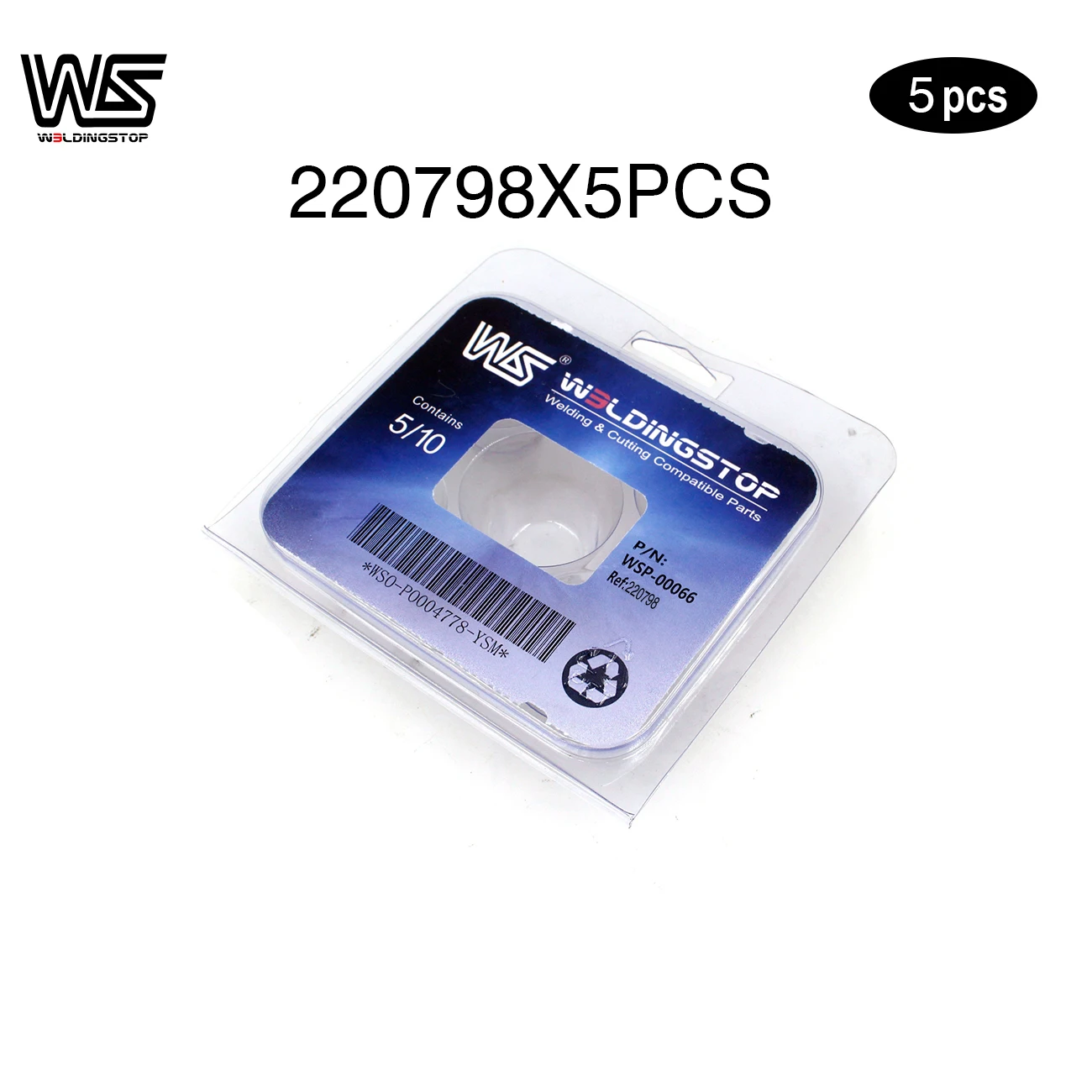 

5 шт. плазменных защитных колпачков 220798, совместимых с плазменными резаками 45XP/65/85/105, расходные материалы