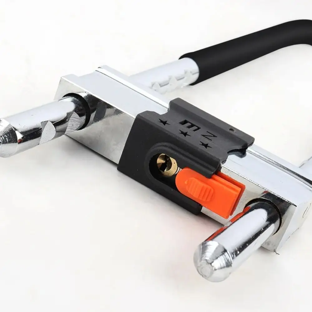 

Anti Theft Long Large Lock with Dust Cover Thicked Mortise Lock Shop Office Security Sturdy U Shape Glass Door Lock for Bike