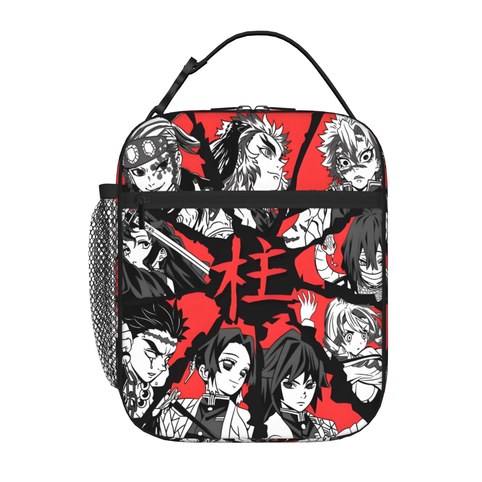 1 Piece Portable Lunch Container Hashira Collection  Zipper Closure Durable Pocket Demon Slayer Anime  For Lunch Lunch Box Bag
