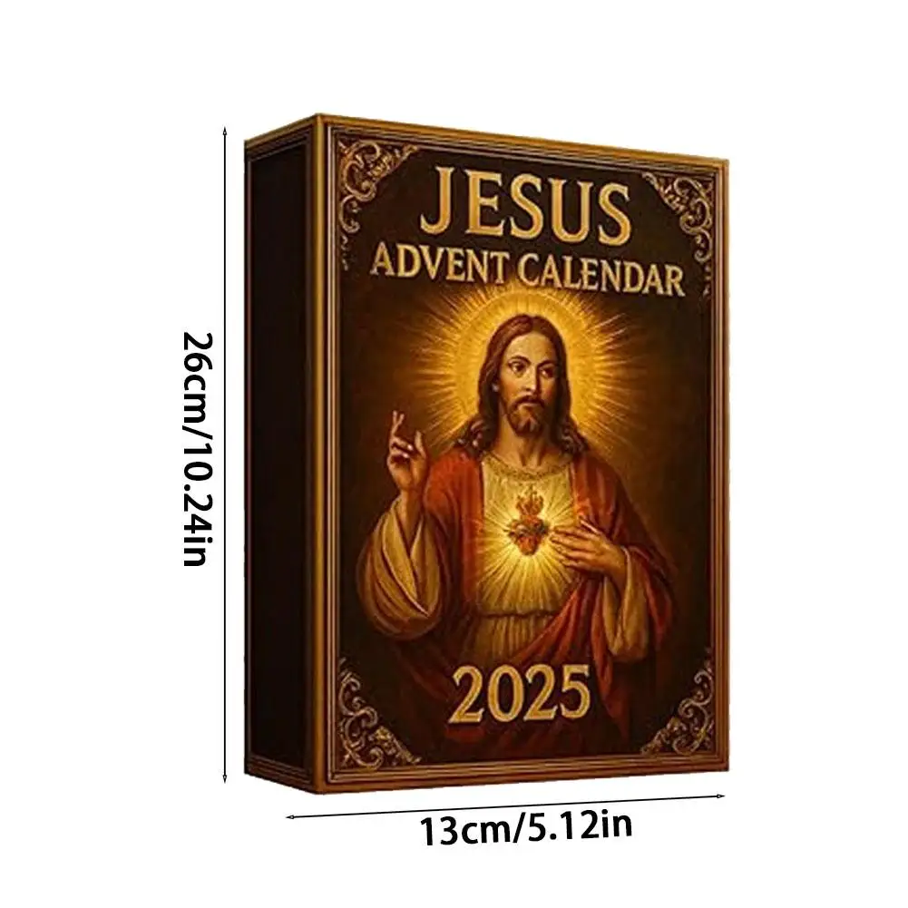 2025 عيد الميلاد تقويم القدوم 2D الاكريليك يسوع قلادة شجرة عيد الميلاد زخرفة الزخرفية سحر ديكور المنزل هدايا الحفلات