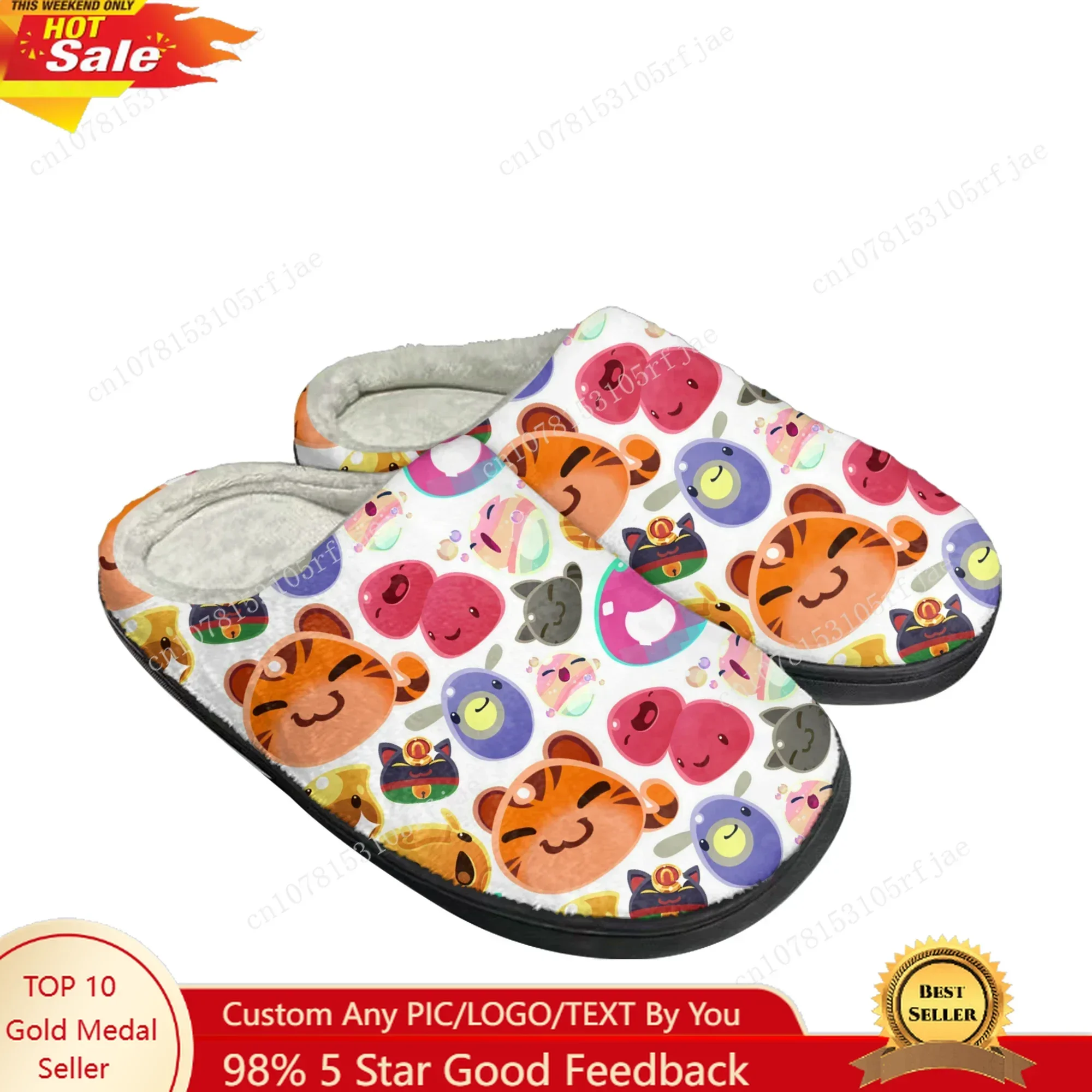 

Slime Rancher Home Cotton Slippers Cartoon Game Plush Bedroom Casual Mens Womens Teenager Keep Warm Shoes Tailor Made Slipper