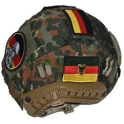 German Camouflage Fast Helmet Cloth M Size Flecktarn Helmet Cover Accessories for Tactical Hunting Equipment