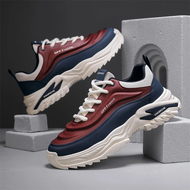 

2025 Spring/Autumn Men's Trendy Dad Shoes - Ultra Popular Mesh Breathable Thick-Sole Fashion Sneakers, Stylish & Versatile